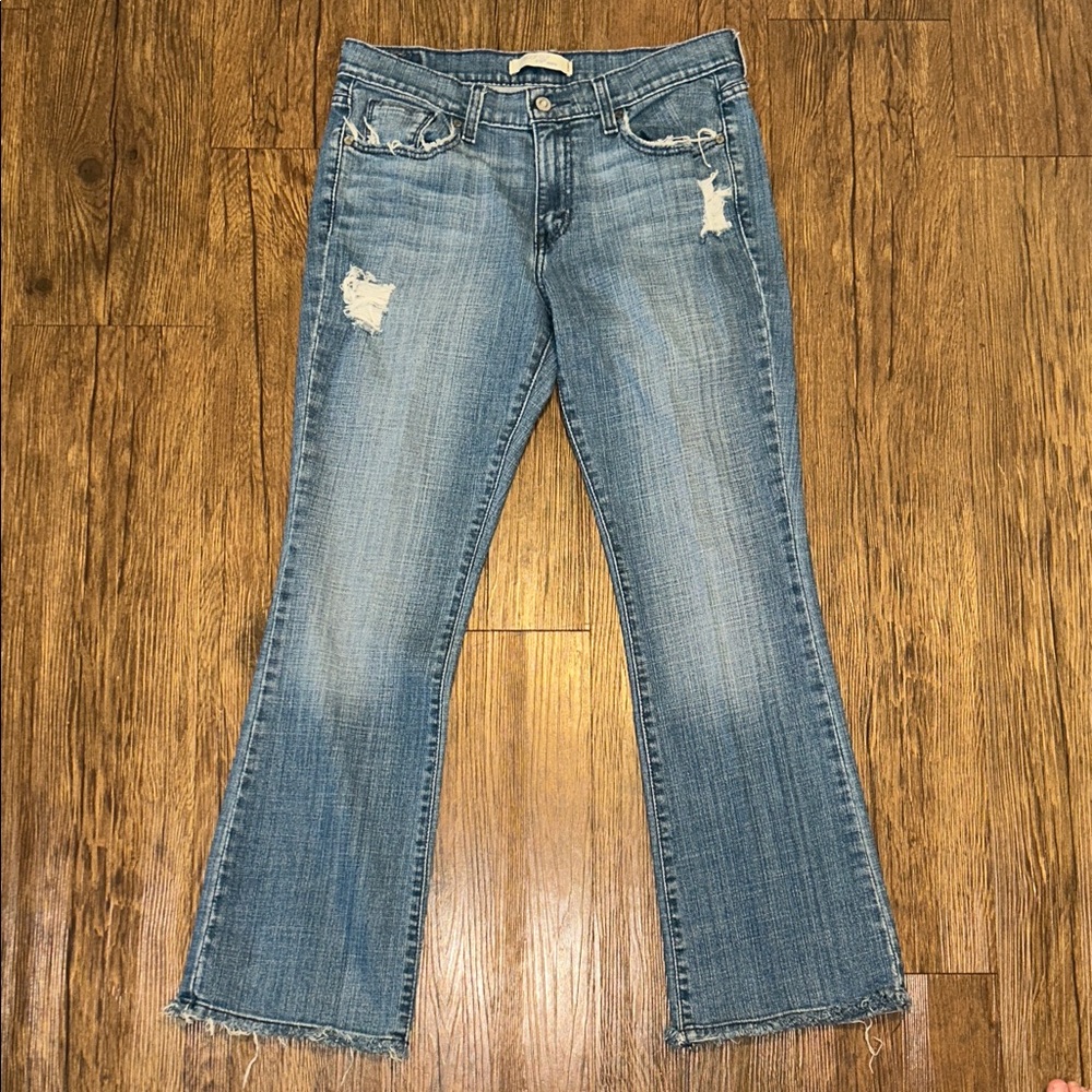 Levi's Light Blue Bootcut Distressed Jeans